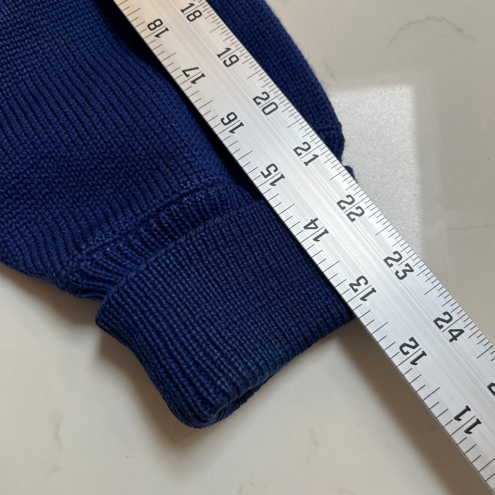 Vintage Mens Royal Blue Wool Letterman Cardigan Sweater W Gymnastics Applique - Picture 13 of 15